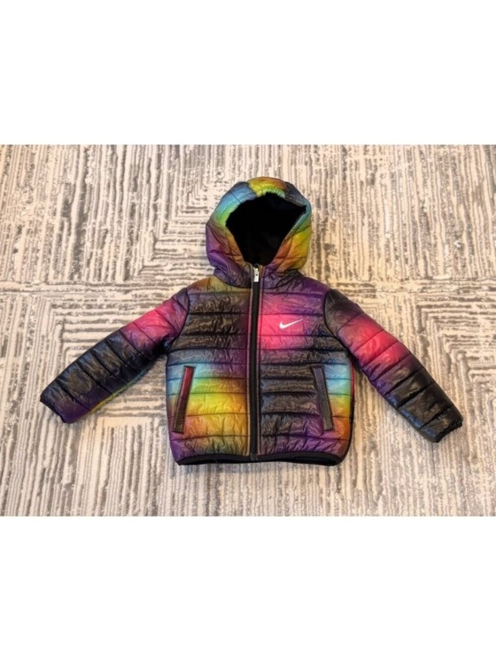 Nike Core Quilted girls Toddler size 2T hooded puffer coat MSRP $100